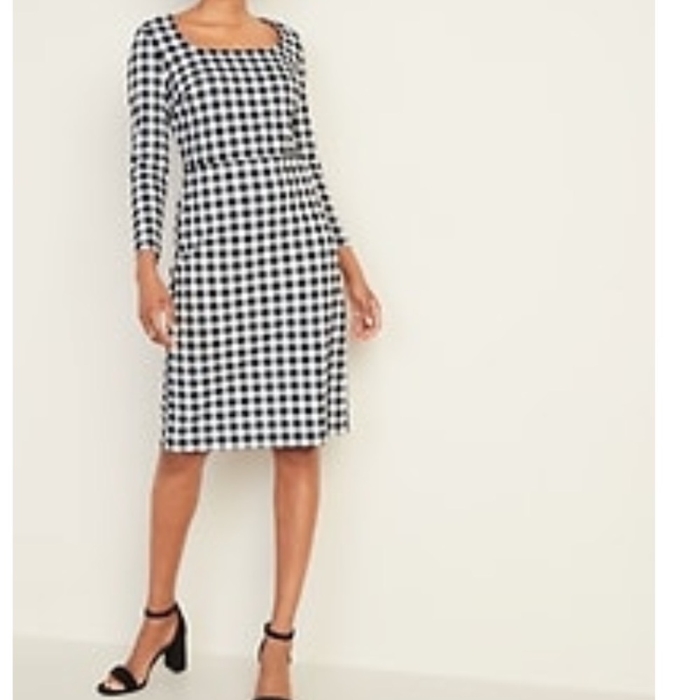 Square-Neck Sheath Dress for Women
